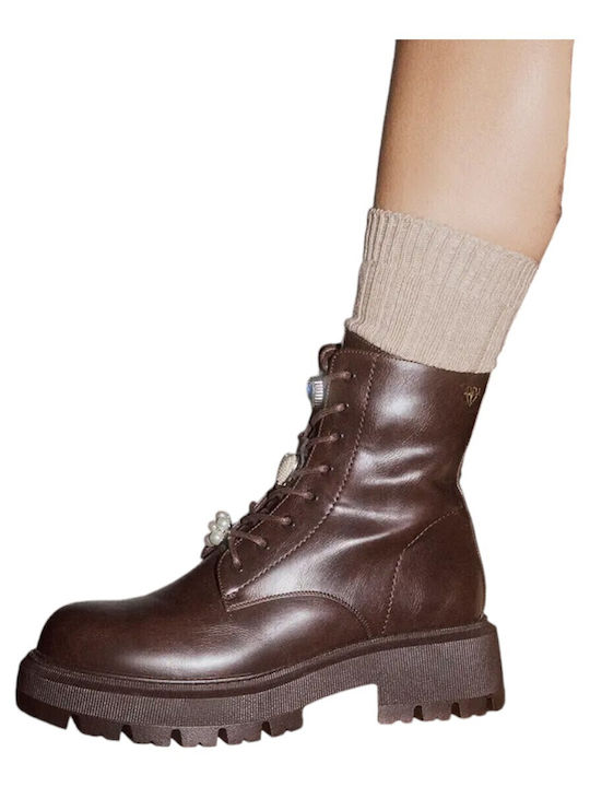 Stiefeletten Damen Braun