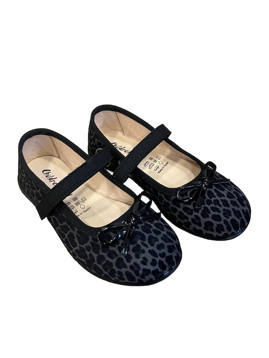 Παιδικές Μπαλαρίνες mit Bügel- und Schleifenverschluss Schwarz