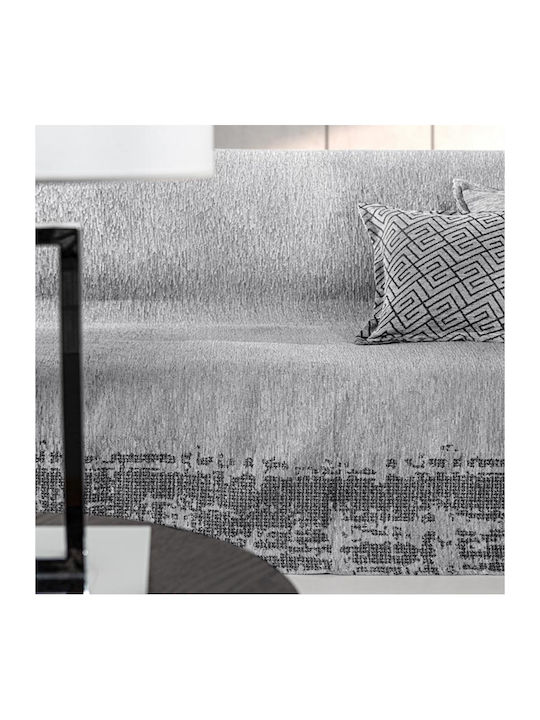 Guy Laroche Perth Покривка За Двуместен Диван Шенил 180x250см Сребрист