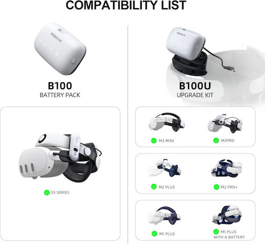 Bobovr B100 Akku Bobovr S3 Pro Meta Quest 3