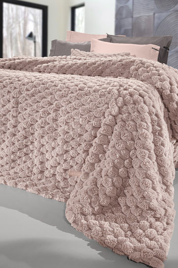 Guy Laroche Elixir Κουβέρτα Γούνινη King Size 260x240εκ. Old Pink