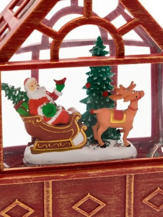 Christmas Decorative Traffic Light Lighted with Santa Claus 10x4x25cm