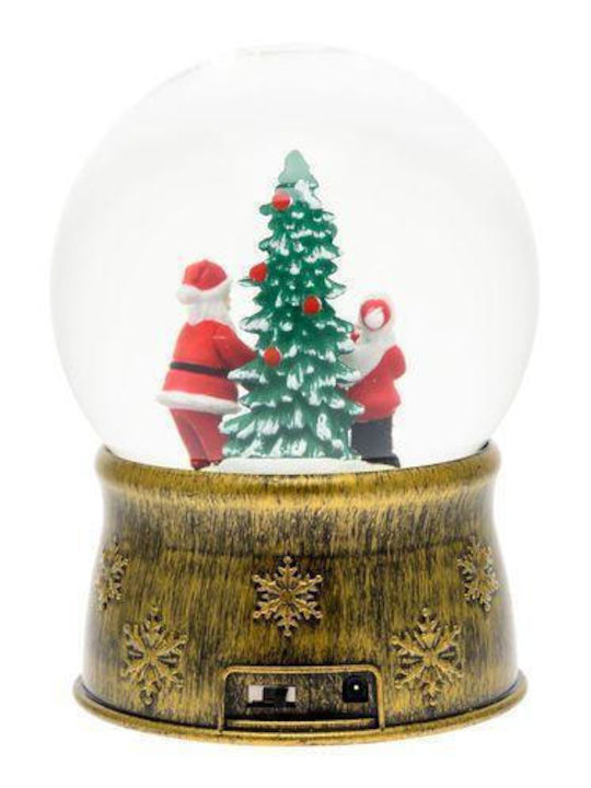 Christmas Snowball Illuminated with Santa Claus 13x13x13cm