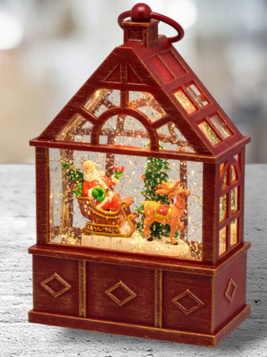 Christmas Decorative Traffic Light Lighted with Santa Claus 10x4x25cm