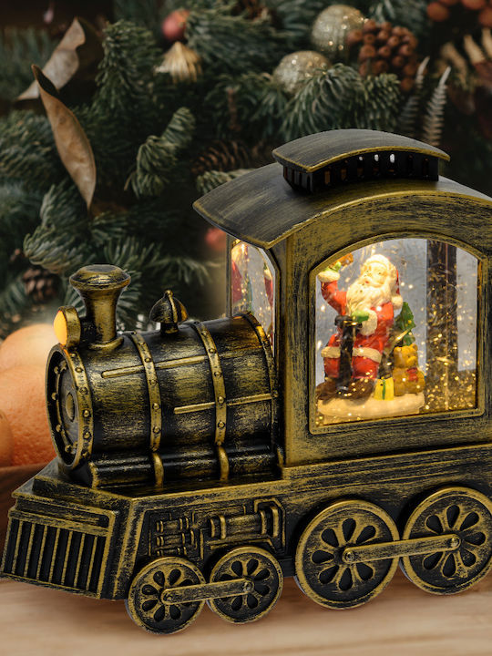 Christmas Decorative Train Lighted with Santa Claus 16x8x18cm