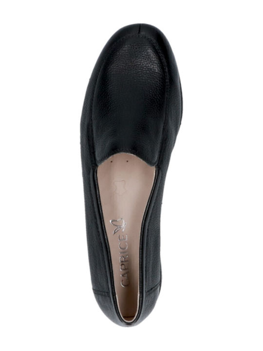 Leather Women's Moccasins in Black Color