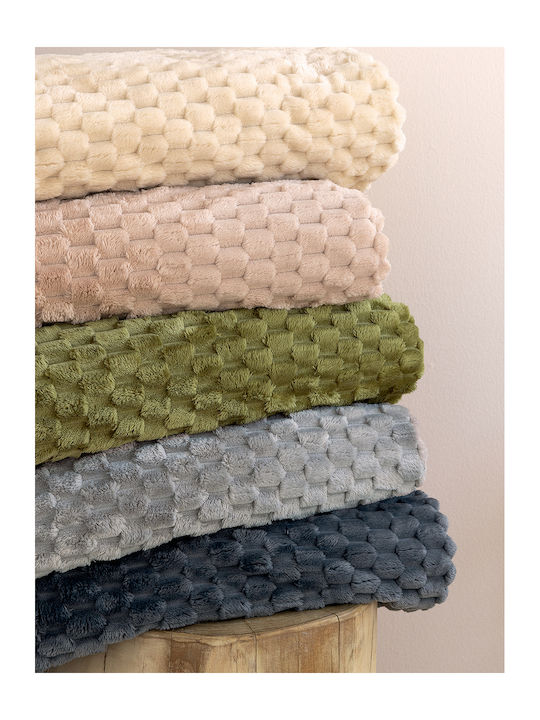 Palamaiki Aster Fleece Blanket Single 160x220cm Coal