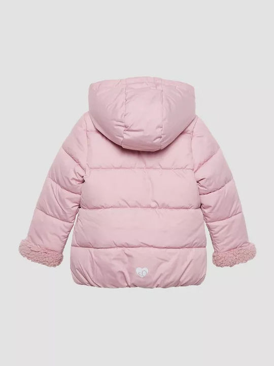 Kids' Casual Jacket with Hood Pink-lilac