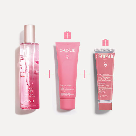 Caudalie Rose De Vigne Γυναικείο Σετ με Eau de Parfum και Shower Gel 3τμχ