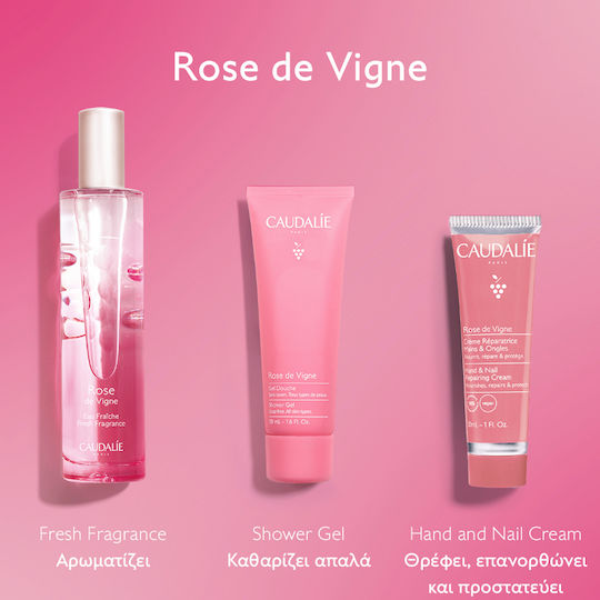Caudalie Rose De Vigne Γυναικείο Σετ με Eau de Parfum και Shower Gel 3τμχ