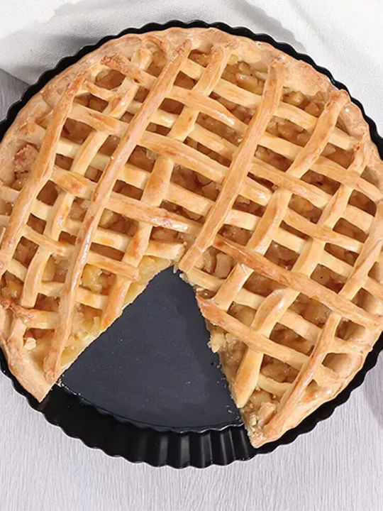Round Metal Baking Pan for Puf Cookies Cakes and Pies with Detachable Base 28 cm
