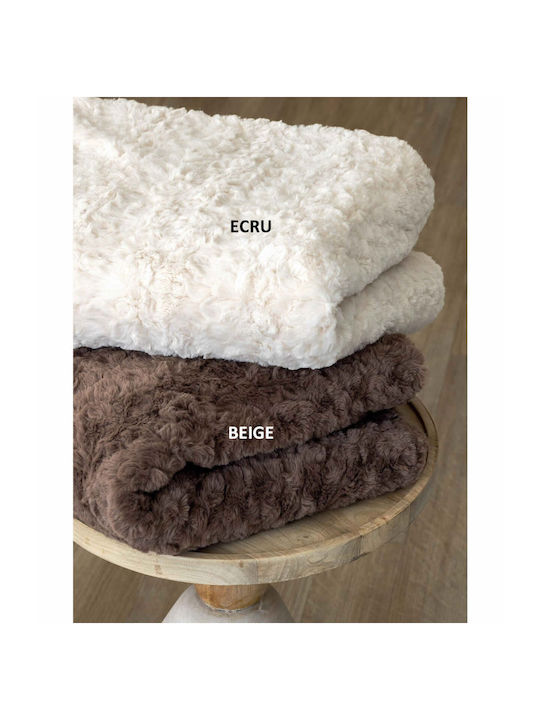 Palamaiki Aleria Pelzige Decke Couch 130x180cm Beiges