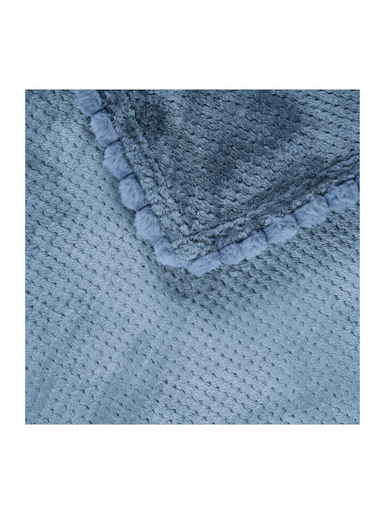 Das Home Blanket Fleece Single 160x200cm 1186 Dusty Blue