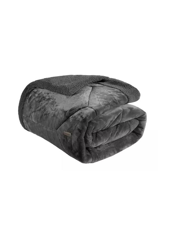 Guy Laroche Blanket Furry King Size 260x240cm Prisma Anthracite