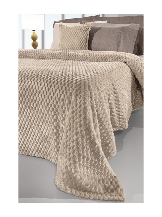 Guy Laroche Smoothie Σετ Κουβέρτα Fleece Μονή 160x220εκ. Taupe
