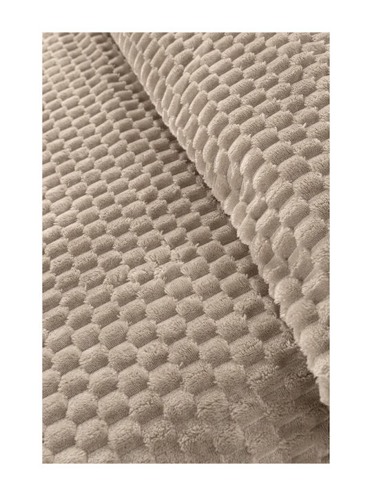 Guy Laroche Smoothie Σετ Κουβέρτα Fleece Μονή 160x220εκ. Taupe