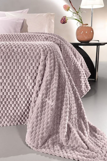 Guy Laroche Smoothie Σετ Κουβέρτα Fleece Υπέρδιπλη 220x240εκ. Melanze