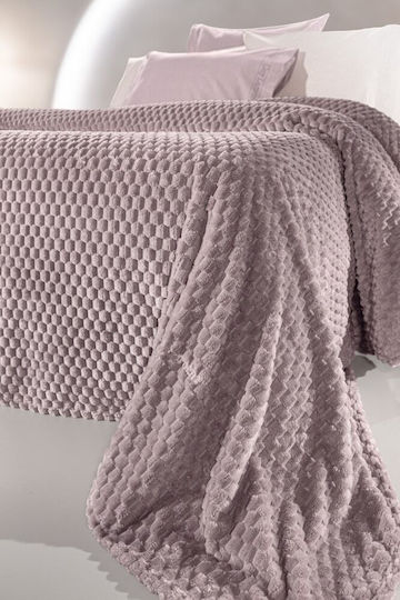 Guy Laroche Smoothie Σετ Κουβέρτα Fleece Υπέρδιπλη 220x240εκ. Melanze
