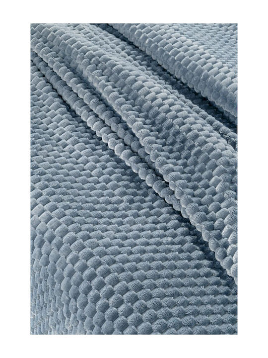 Guy Laroche Smoothie Σετ Κουβέρτα Fleece Υπέρδιπλη 220x240εκ. Blue