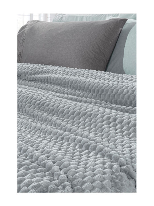 Guy Laroche Smoothie Fleece Blanket Single 160x220cm Silver