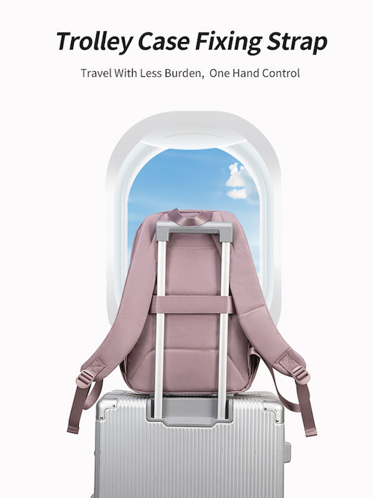 Chantria Tasche Rucksack für Laptop 14" in Lila Farbe CB00648-PU