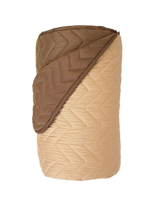 Vesta Home Πάπλωμα Ημίδιπλο 190x230εκ. Micro Καφέ-Μπεζ 300 GSM 12.5 togs