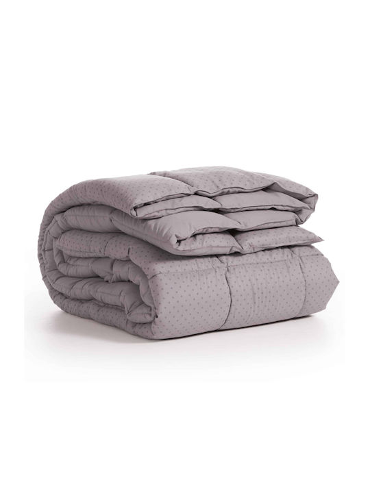 Nef-Nef Homeware Duvet Single with Hollowfiber Filling 160x220cm Colorfull Gray