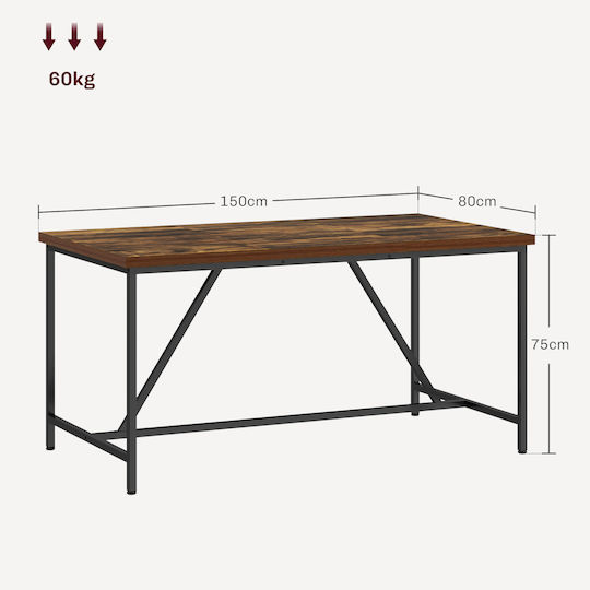Tisch Speisesaal Metall Coffee 150x80x75cm