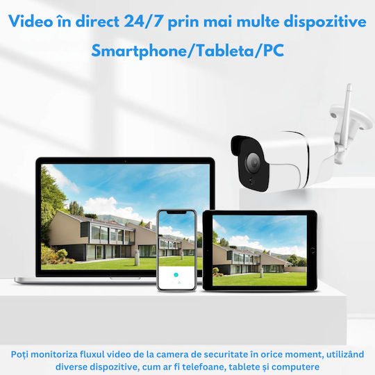 IP Cameră de Supraveghere Wi-Fi Full HD+ 5MP Rezistentă la apă cu Comunicare Bidirecțională