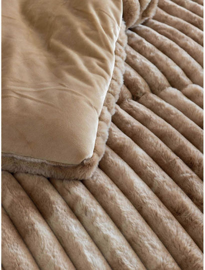 Palamaiki Κουβερτοπάπλωμα Υπέρδιπλο 220x240εκ. TIDI/2 Beige 840 GSM