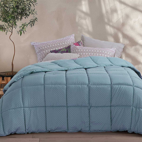 Nef-Nef Homeware Пухено Единично с Пълнеж Hollowfiber 160x220бр Colorfull Smoke Blue 330 г/м²Gsm