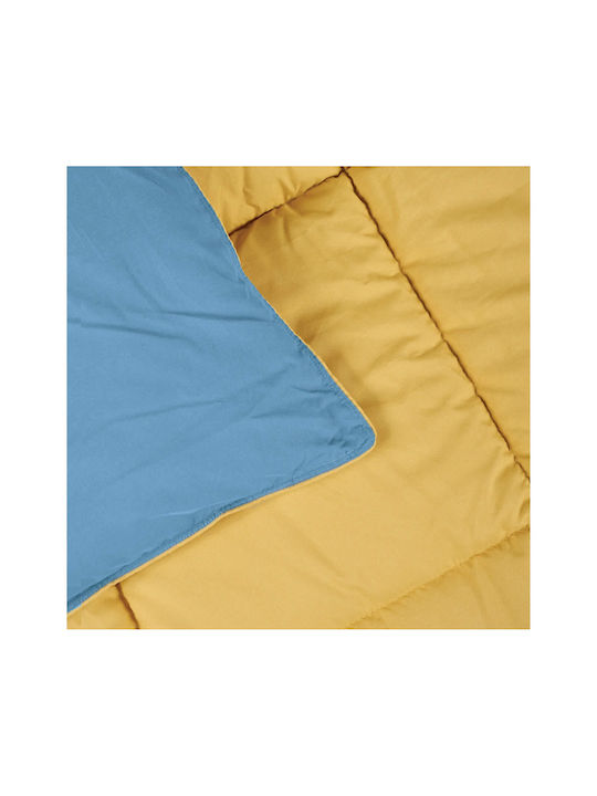 Das Home Duvet Single with Microfiber Filling 160x220cm 9644 Blue-ochre 550 GSMGsm 10.5 togs Togs