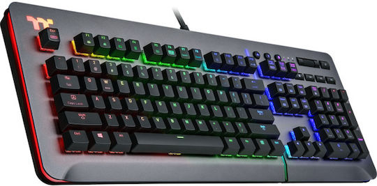 Thermaltake Level 20 Gaming Μηχανικό Πληκτρολόγιο με Cherry MX Speed διακόπτες και RGB φωτισμό (Αγγλικό US) Titanium