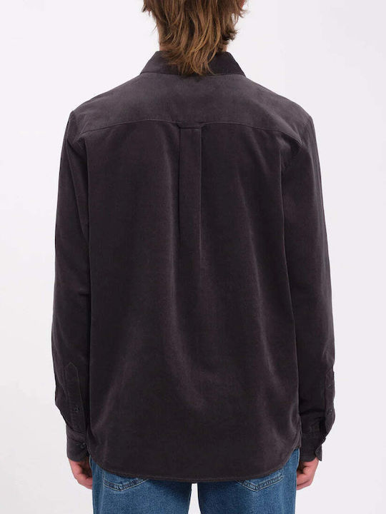 Zander Langärmlig Hemd Asphalt Black