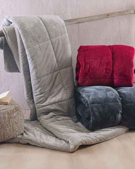 Rythmos Κουβερτοπάπλωμα Υπέρδιπλο 220x240εκ. Tilty Γκρι Μπλε 710 GSM