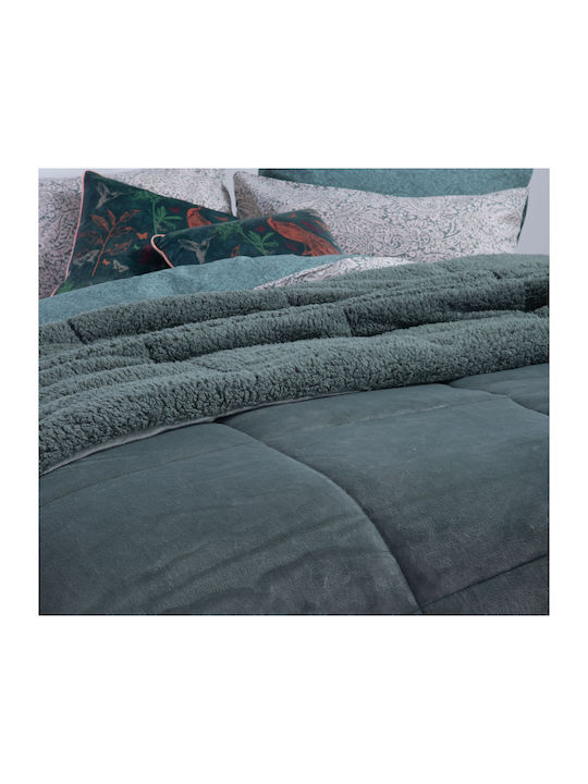 Nef-Nef Homeware Duvet Cover Queen 220x240cm Singular Green 250 GSMGsm