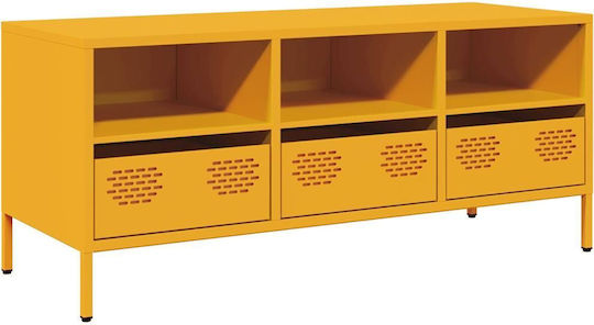 vidaXL TV-Ständer Metall Senfgelb M101.5xT39xH43.5cm