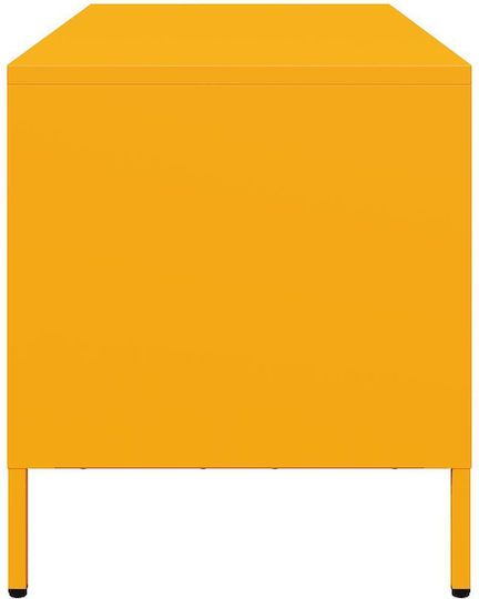 vidaXL TV-Ständer Metall Senfgelb M101.5xT39xH43.5cm