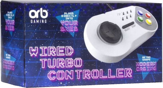 ORB SNES Turbo Жичен Контролер Сив