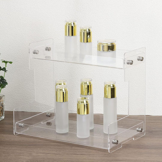 Sourcing Map Two-tier Bathroom Counter Organizer