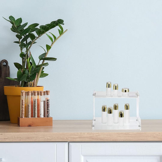 Sourcing Map Two-tier Bathroom Counter Organizer