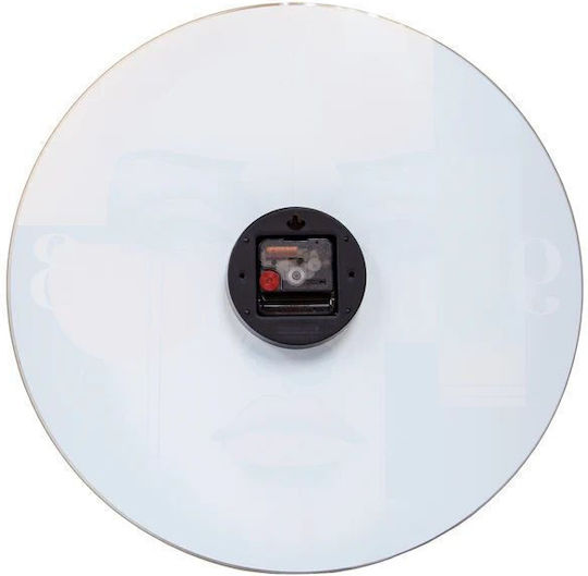 Wall Clock 43cm Silent Multicolour Glass Nextime 'Vogue' 8199