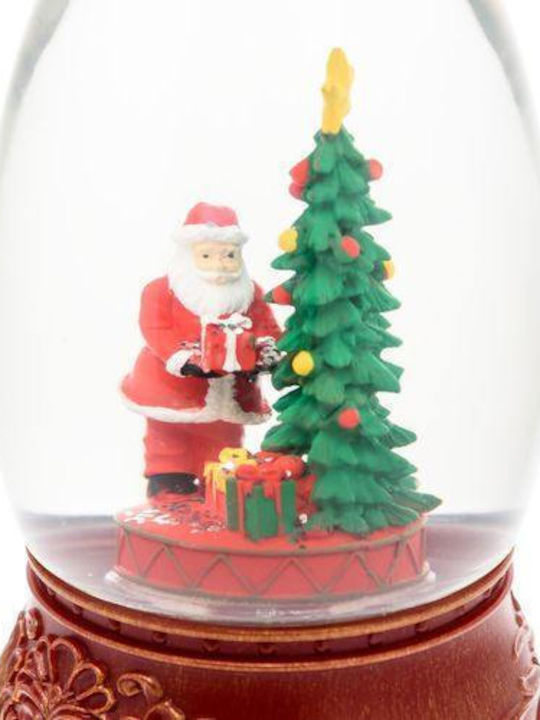 Weihnachtliche Schneekugel Beleuchtet mit dem Weihnachtsmann 11x11x11cm 1Stück