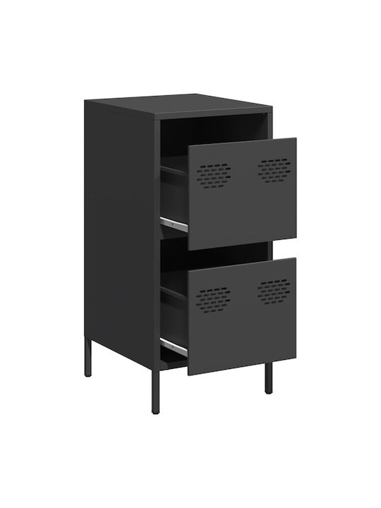 Cabinet de Birou Metalic Negru 35x39x73.5cm