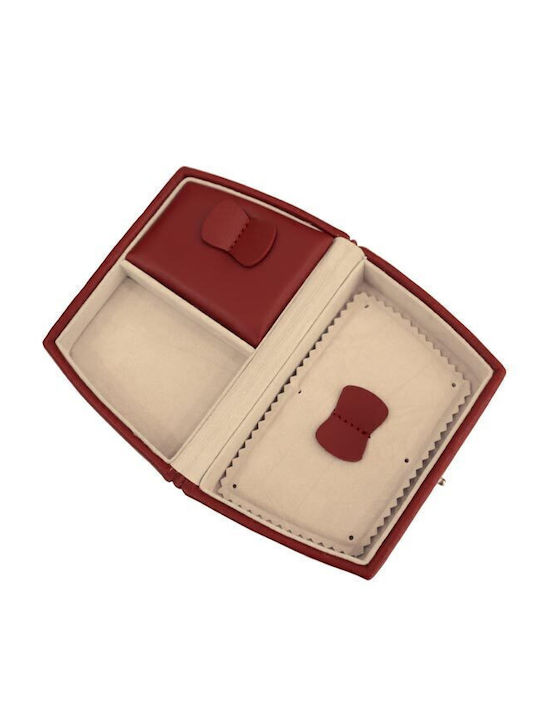 Davidts Metallisches Schmuckkästchen mit Schublade & Spiegel Rote 28x17,5x15cm