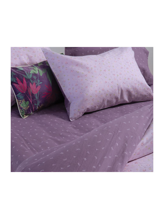 Nef-Nef Homeware Duvet Cover Set Cotton Queen with 2 Pillowcases 240x230 Lorelay Lilac (036306)