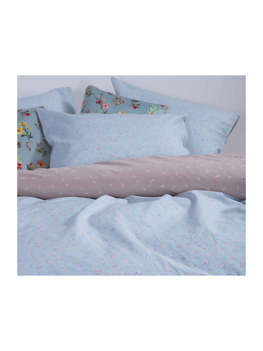 Nef-Nef Homeware Duvet Cover Set Cotton Queen with 2 Pillowcases 240x230 Lorelay Aqua