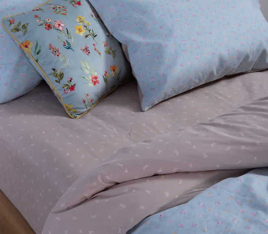 Nef-Nef Homeware Duvet Cover Set Cotton Queen with 2 Pillowcases 240x230 Lorelay Aqua