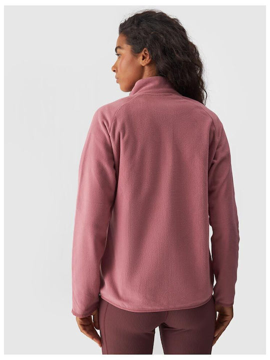 Fleece Γυναικεία Ζακέτα με Φερμουάρ Pink