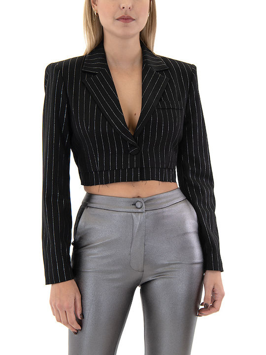 Zoya Blazer Short Women's Blazer Silver-black
